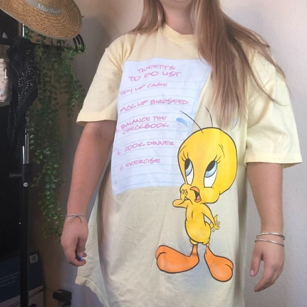 Warner Bro Tweety's To Do List Graphic Shirt
